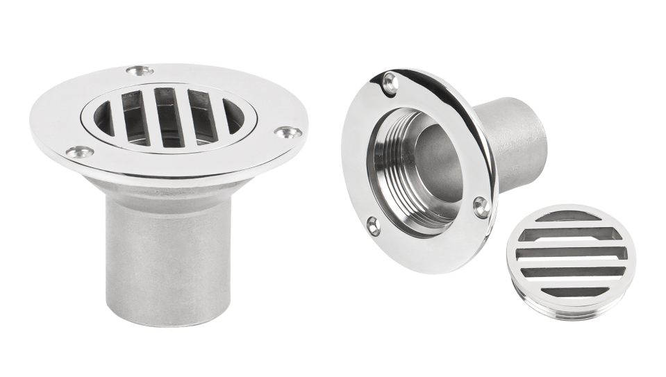 316 rustfrit stål aftageligt cockpitafløb