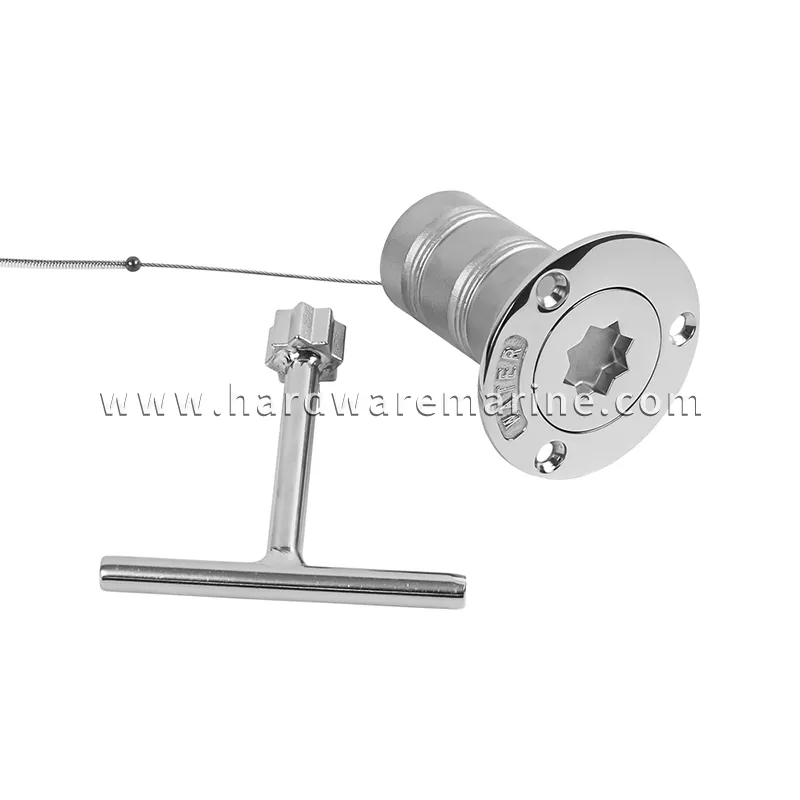 Marine 316 rustfrit stål dækfyld med stjernemønsternøgle