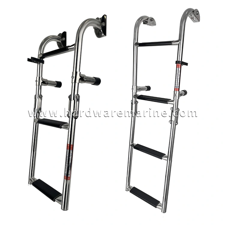 Foldning af rustfrit stål 2+1/2+2 trins marine stige